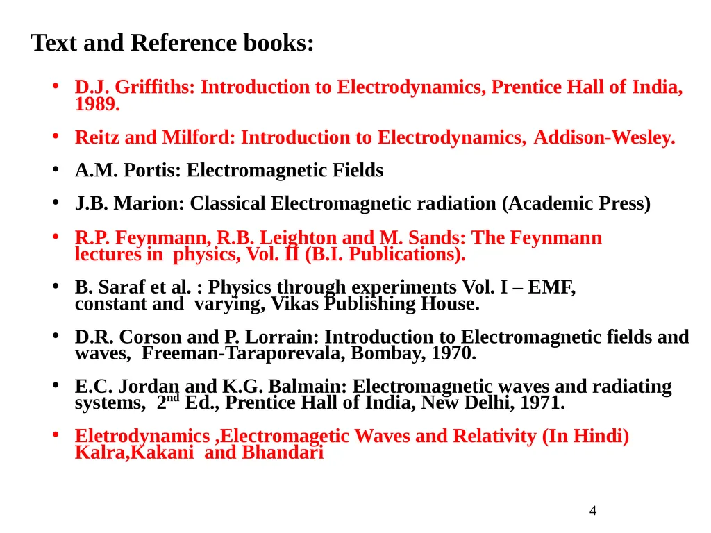 ELECTRODYNAMICS, ELECTROMAGNETIC WAVES AND - slide 4 of 4