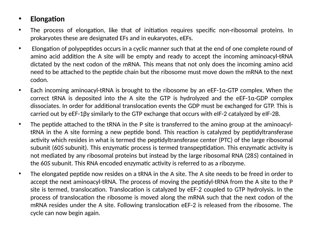 TRANSLATION Translation is the RNA directed - slide 13 of 15