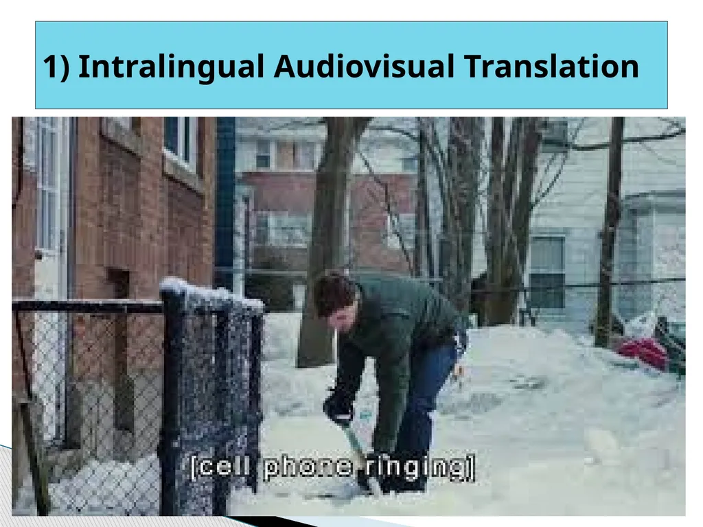 Types of AVT Audiovisual programmes use two codes, - slide 6 of 15