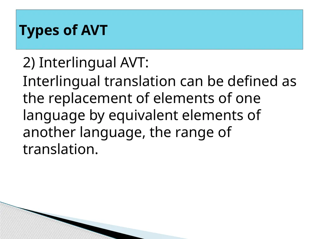 Types of AVT Audiovisual programmes use two codes, - slide 7 of 15