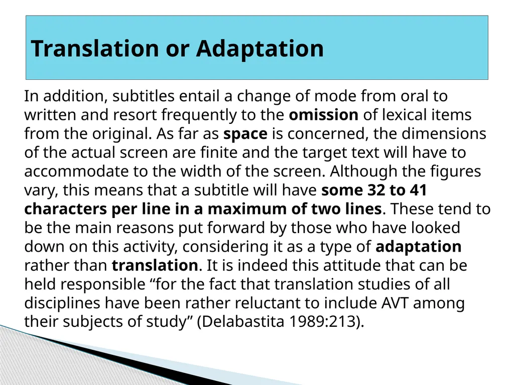 Types of AVT Audiovisual programmes use two codes, - slide 3 of 15