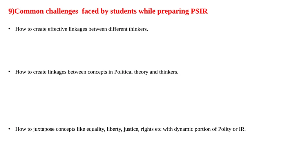 Open Session Foundation Optional Course POLITICAL - slide 23 of 30