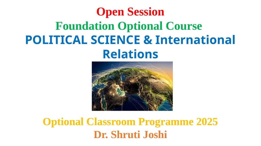 Open Session Foundation Optional Course POLITICAL - slide 1 of 30