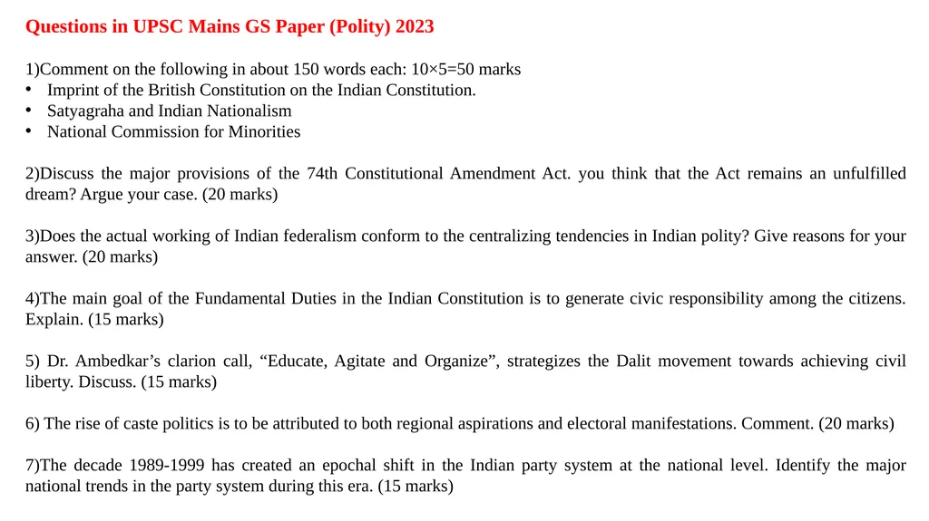 Open Session Foundation Optional Course POLITICAL - slide 8 of 30