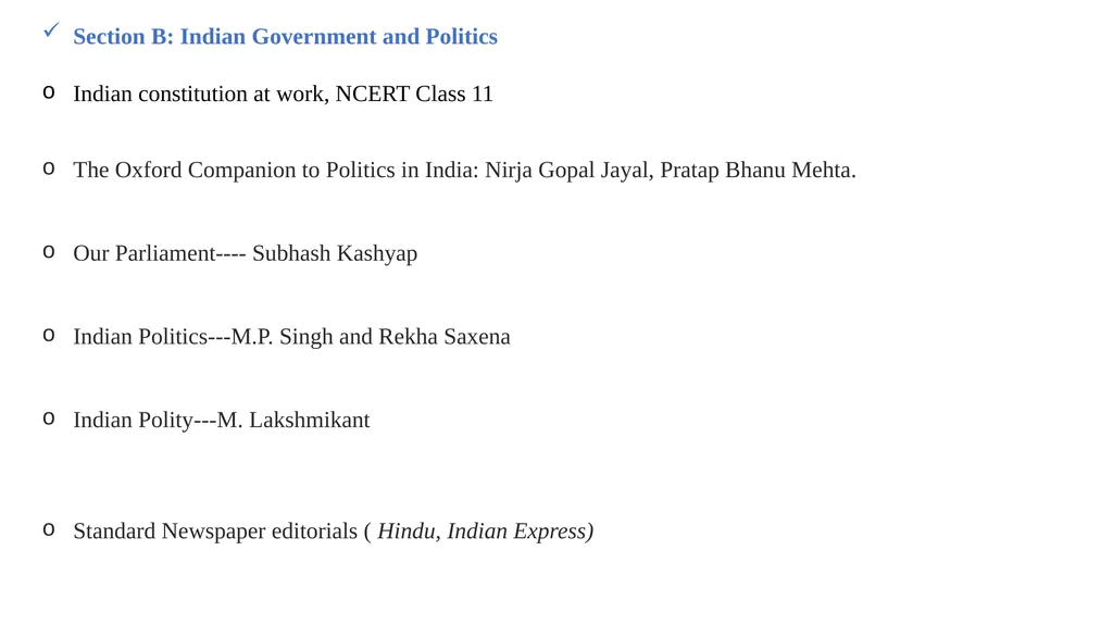 Open Session Foundation Optional Course POLITICAL - slide 26 of 30