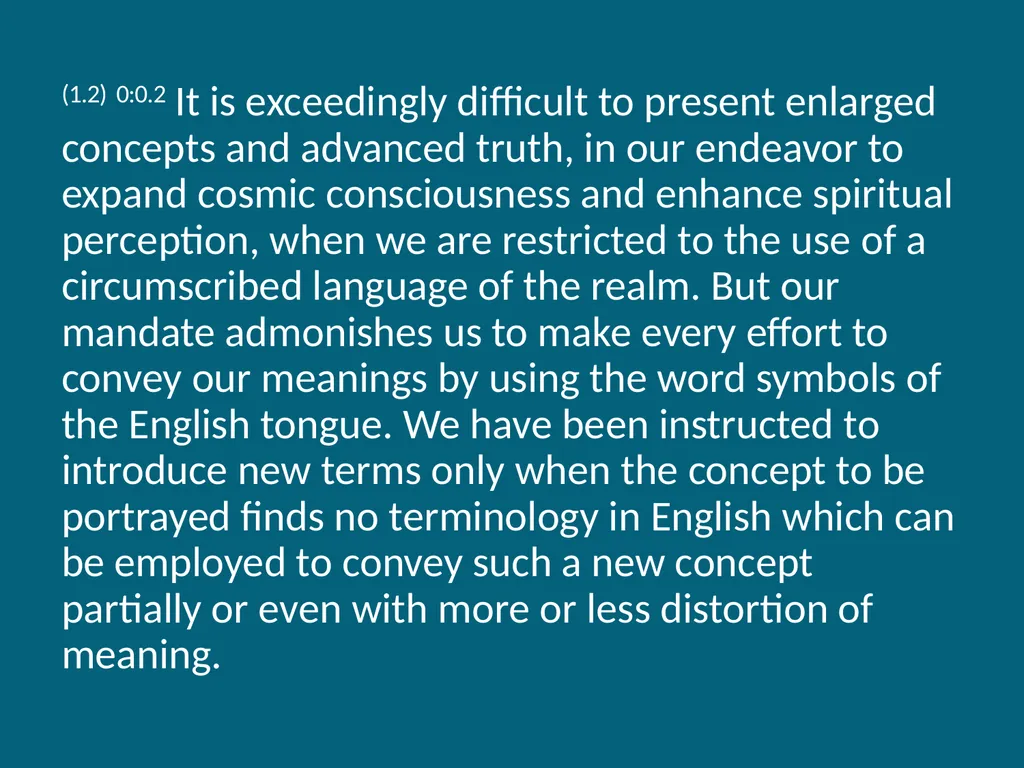 The Urantia Book Foreword Paper Foreword - Video - slide 3 of 113