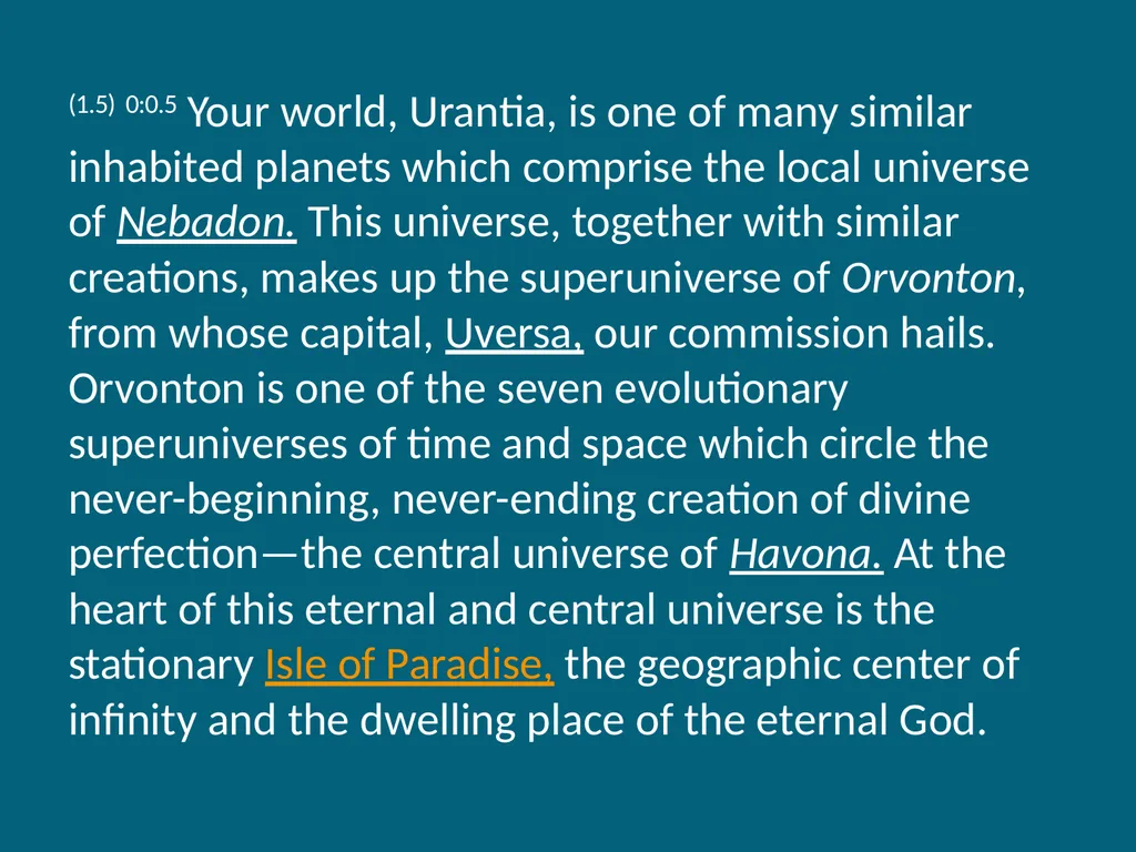The Urantia Book Foreword Paper Foreword - Video - slide 6 of 113