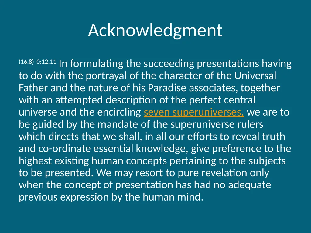 The Urantia Book Foreword Paper Foreword - Video - slide 110 of 113