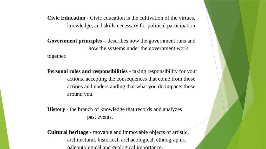 Citizenship – 4-H Citizenship is the knowledge, - slide 4 of 8