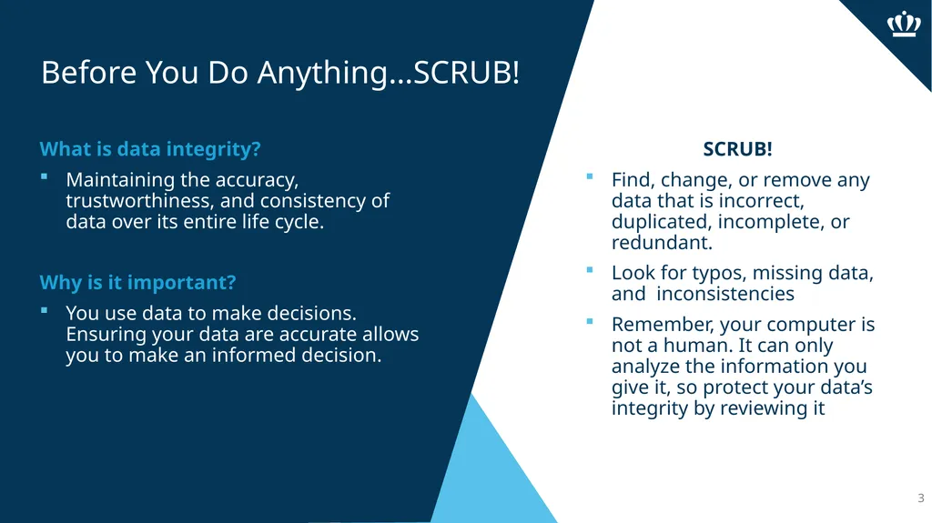 Analyzing Data Office of Assessment and Planning - slide 3 of 11