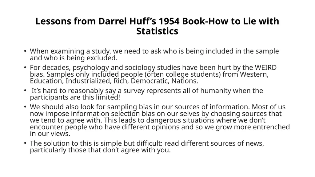 Descriptive Statistics and Public policy Mukul - slide 46 of 72