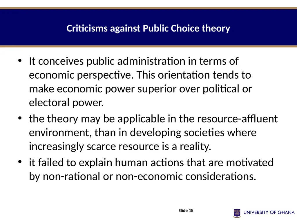 POLI 213 INTRODUCTION TO PUBLIC ADMINISTRATION - slide 18 of 20