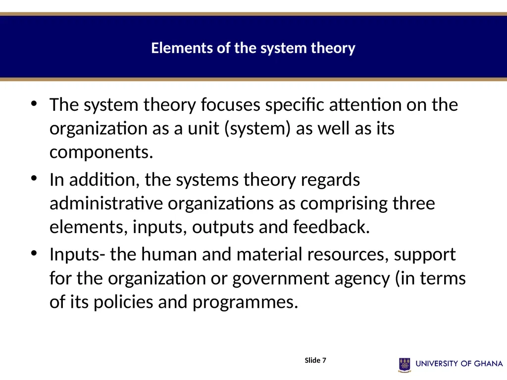 POLI 213 INTRODUCTION TO PUBLIC ADMINISTRATION - slide 7 of 20