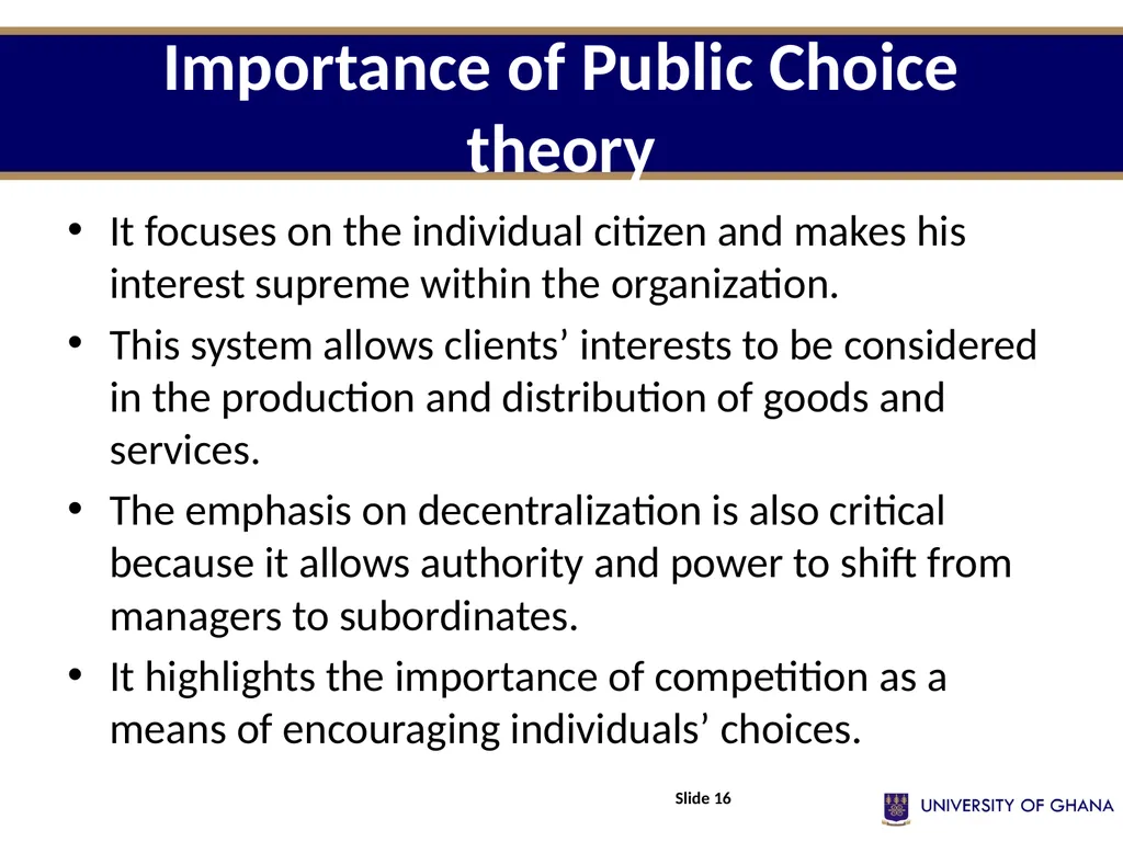 POLI 213 INTRODUCTION TO PUBLIC ADMINISTRATION - slide 16 of 20
