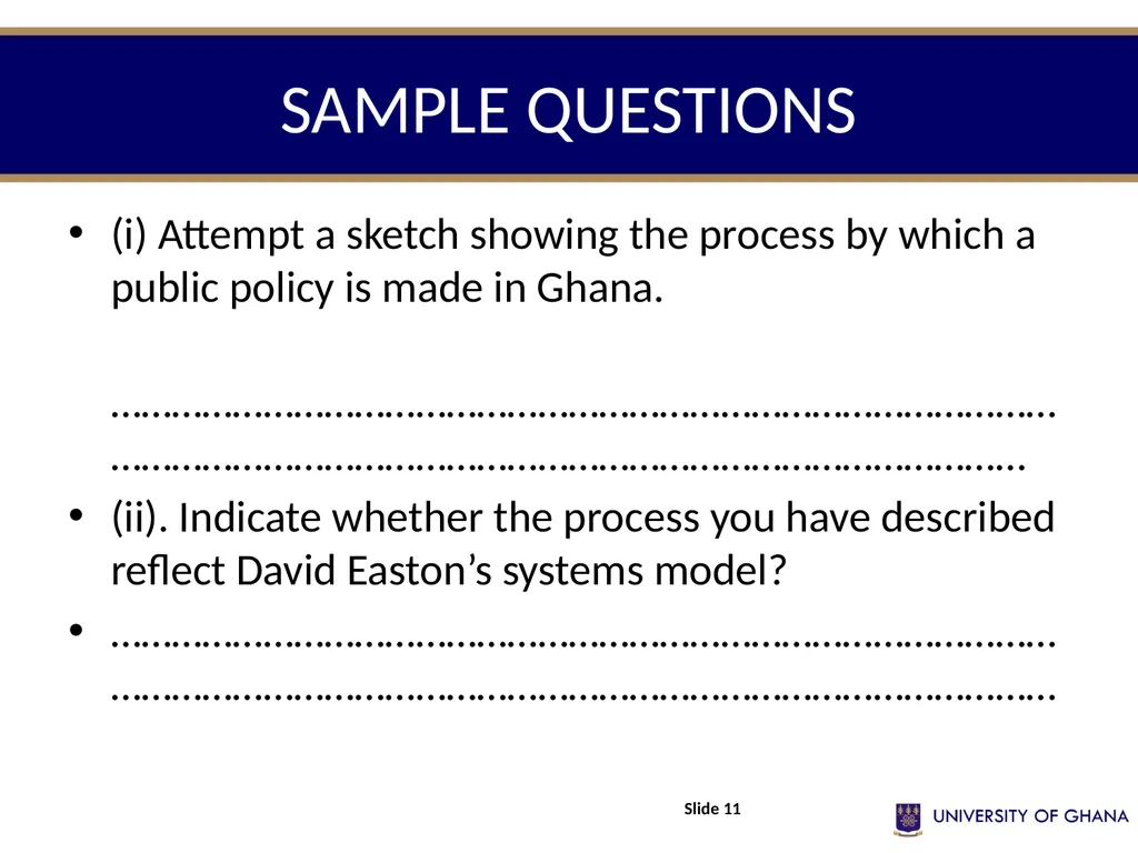 POLI 213 INTRODUCTION TO PUBLIC ADMINISTRATION - slide 11 of 20