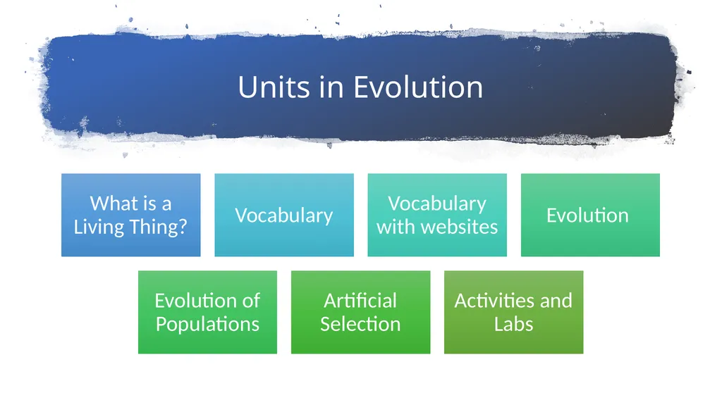 Unit 1 Evolution Section 3 Vocabulary with - slide 2 of 19