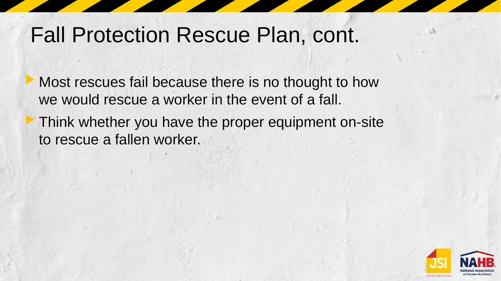 Section 6 Fall Protection Rescue plan Disclaimer - slide 7 of 19