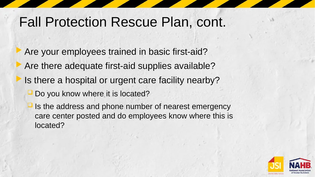 Section 6 Fall Protection Rescue plan Disclaimer - slide 8 of 19