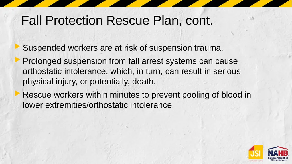 Section 6 Fall Protection Rescue plan Disclaimer - slide 9 of 19