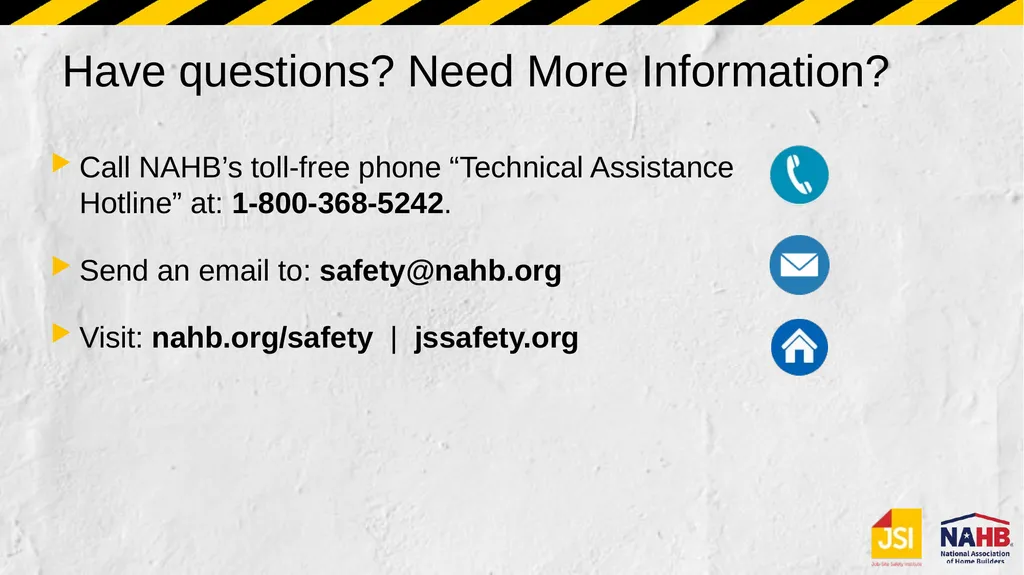 Section 6 Fall Protection Rescue plan Disclaimer - slide 18 of 19