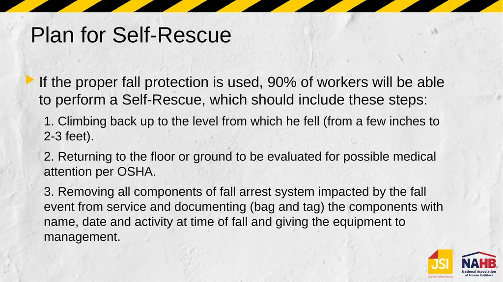 Section 6 Fall Protection Rescue plan Disclaimer - slide 13 of 19
