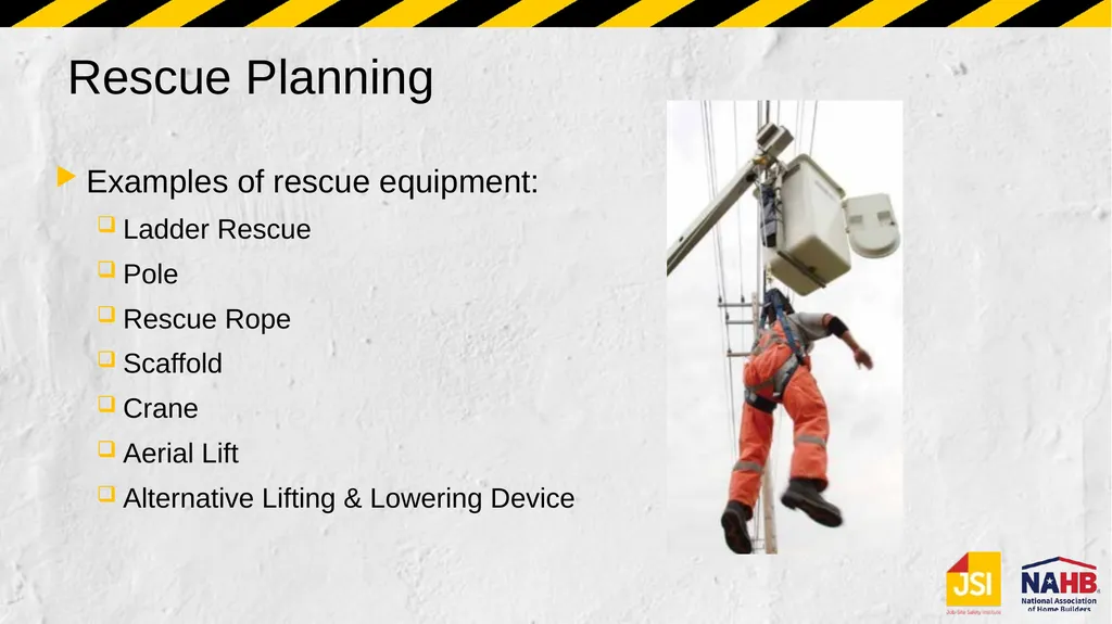 Section 6 Fall Protection Rescue plan Disclaimer - slide 11 of 19
