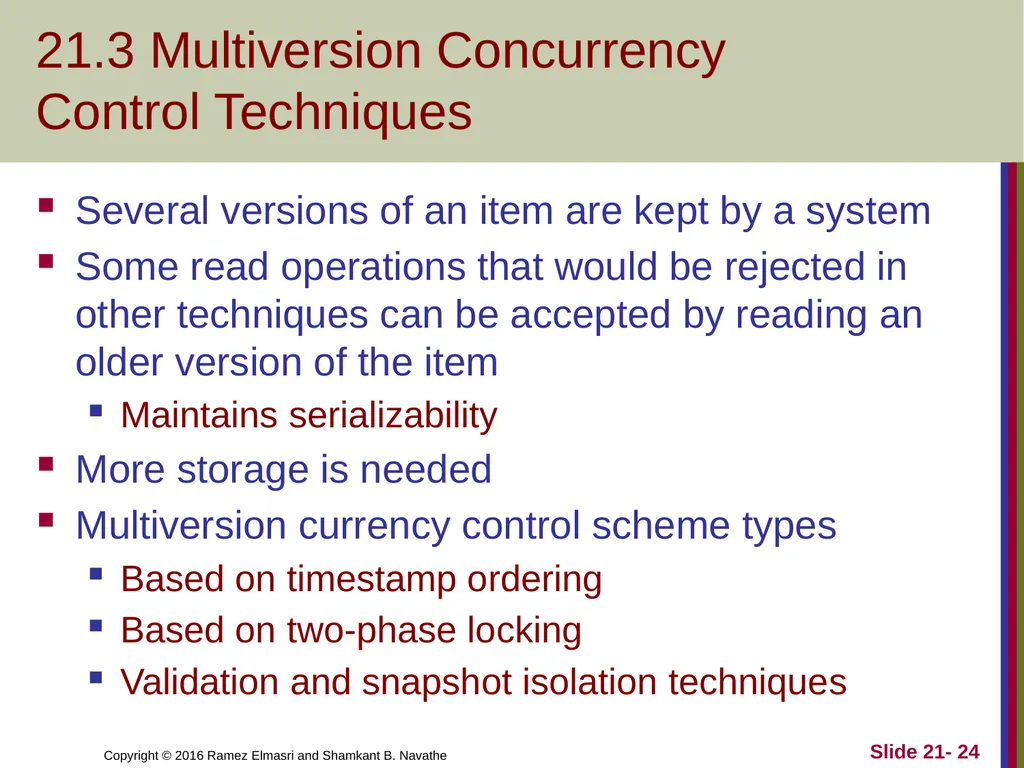 CHAPTER 21 Concurrency Control Techniques - slide 24 of 38