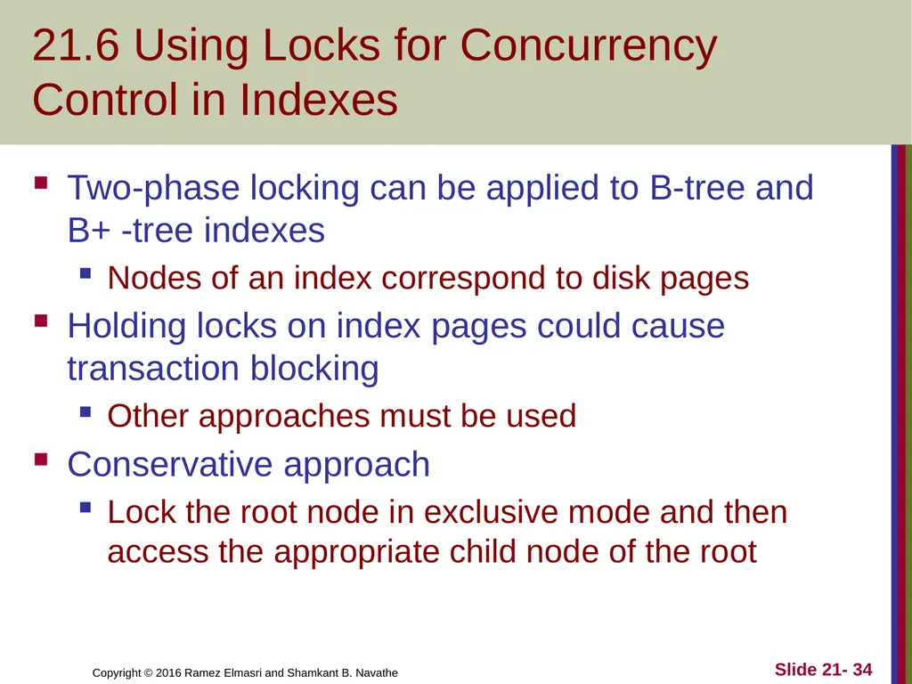 CHAPTER 21 Concurrency Control Techniques - slide 34 of 38
