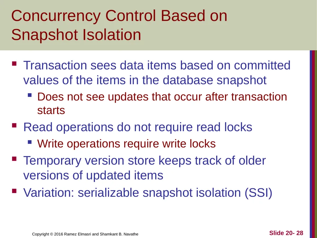 CHAPTER 21 Concurrency Control Techniques - slide 28 of 38