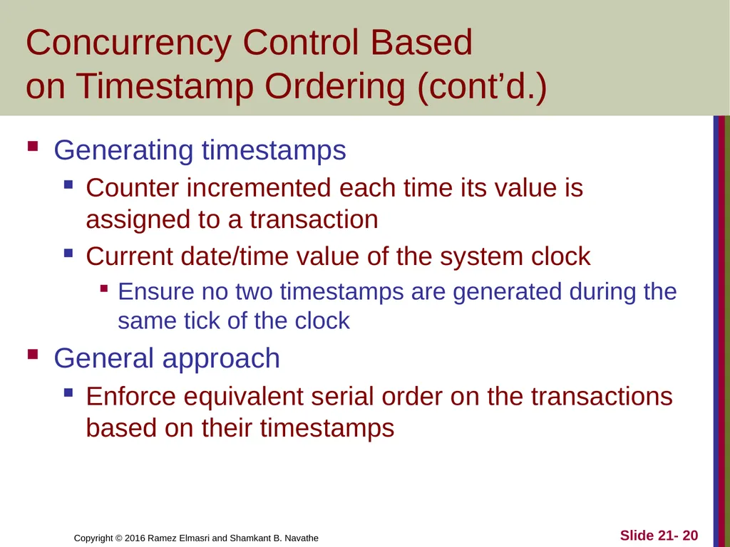 CHAPTER 21 Concurrency Control Techniques - slide 20 of 38