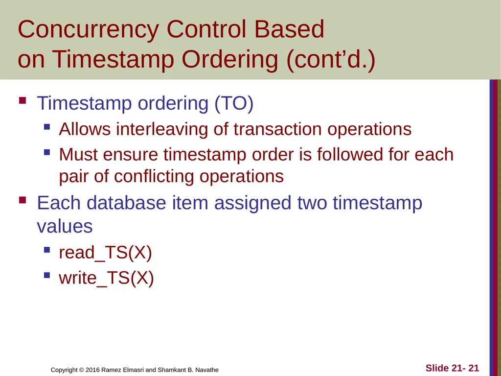 CHAPTER 21 Concurrency Control Techniques - slide 21 of 38