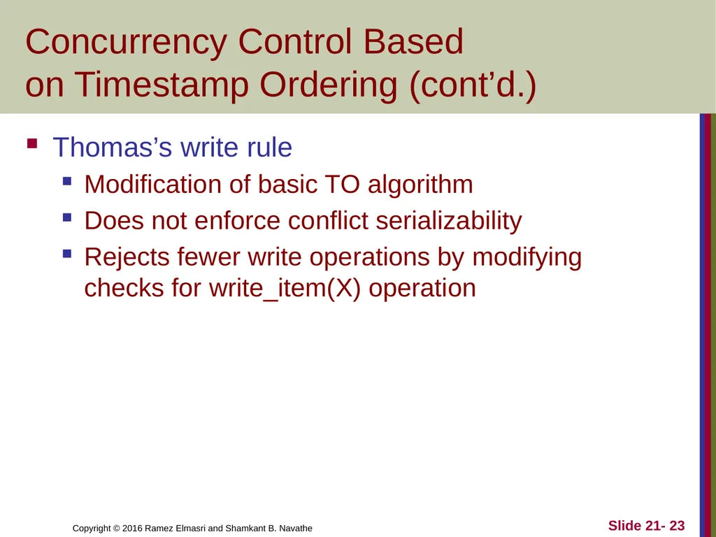 CHAPTER 21 Concurrency Control Techniques - slide 23 of 38