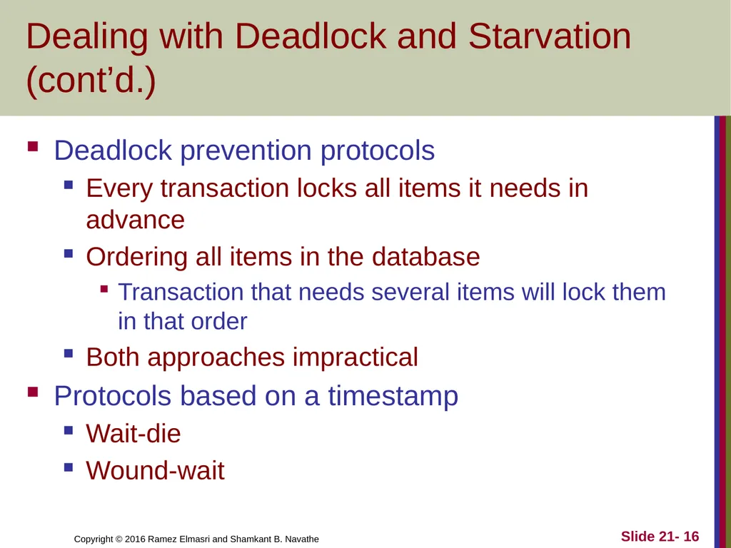 CHAPTER 21 Concurrency Control Techniques - slide 16 of 38