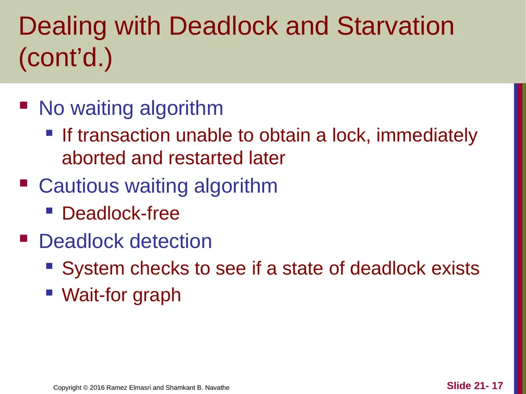 CHAPTER 21 Concurrency Control Techniques - slide 17 of 38