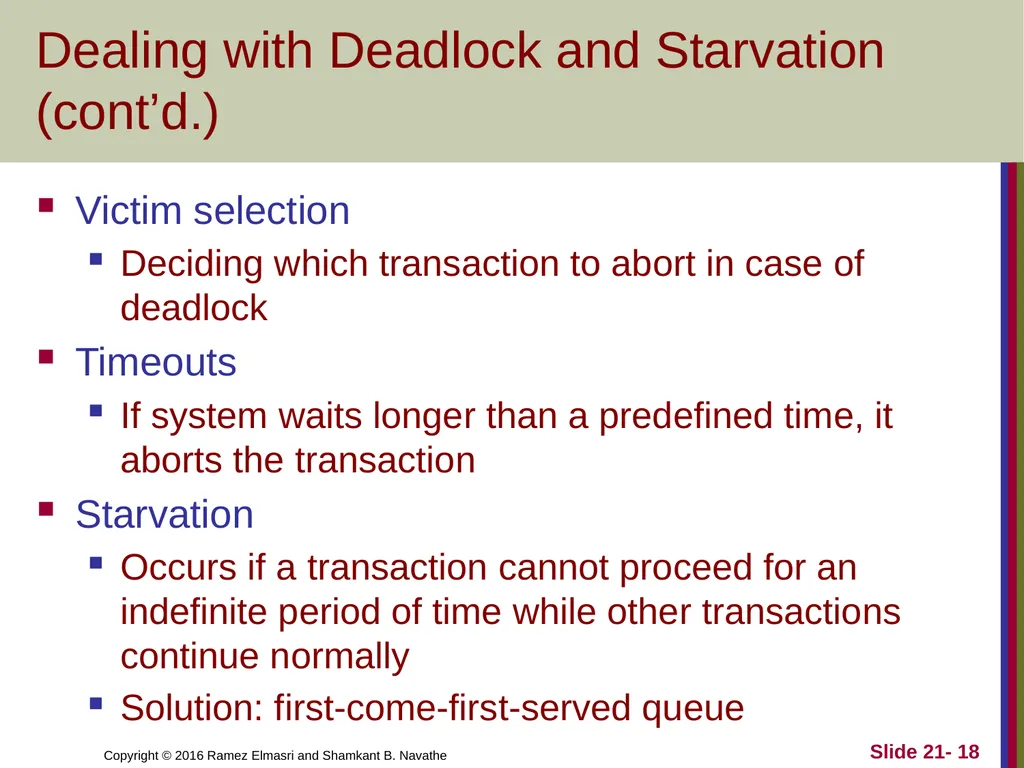 CHAPTER 21 Concurrency Control Techniques - slide 18 of 38