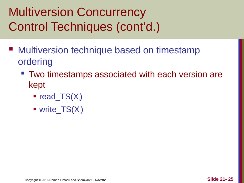 CHAPTER 21 Concurrency Control Techniques - slide 25 of 38