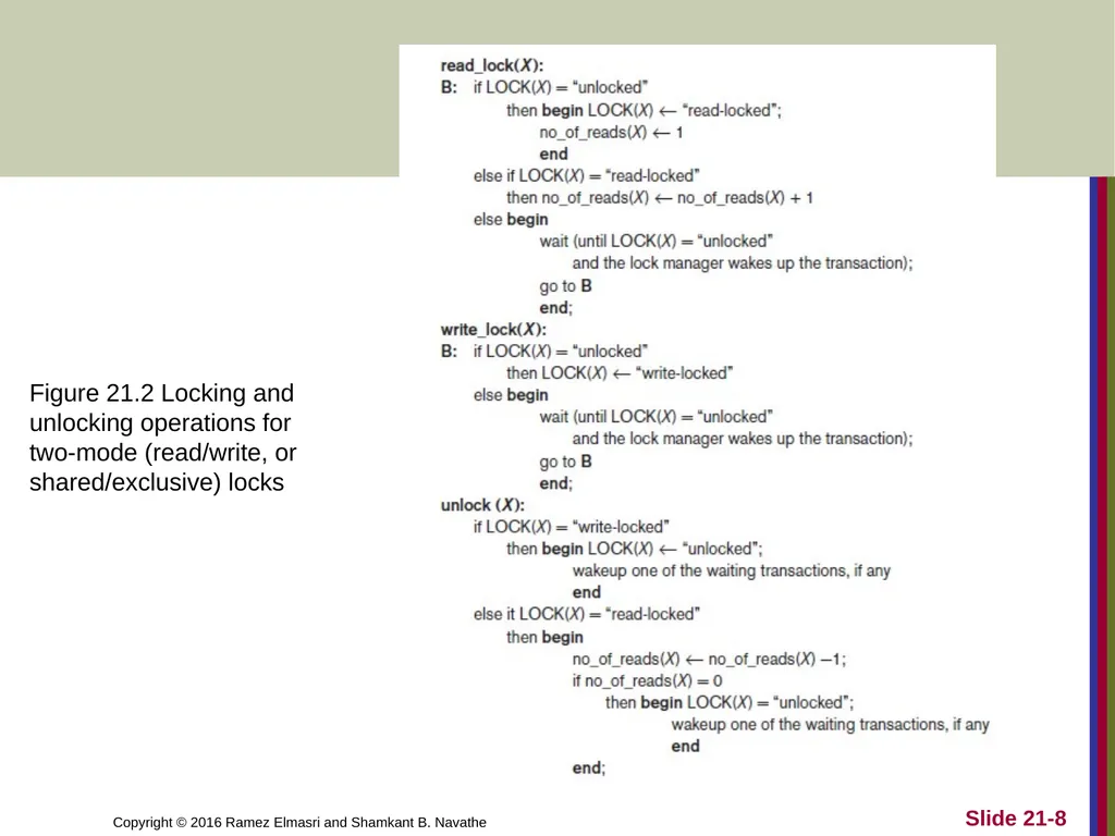 CHAPTER 21 Concurrency Control Techniques - slide 8 of 38