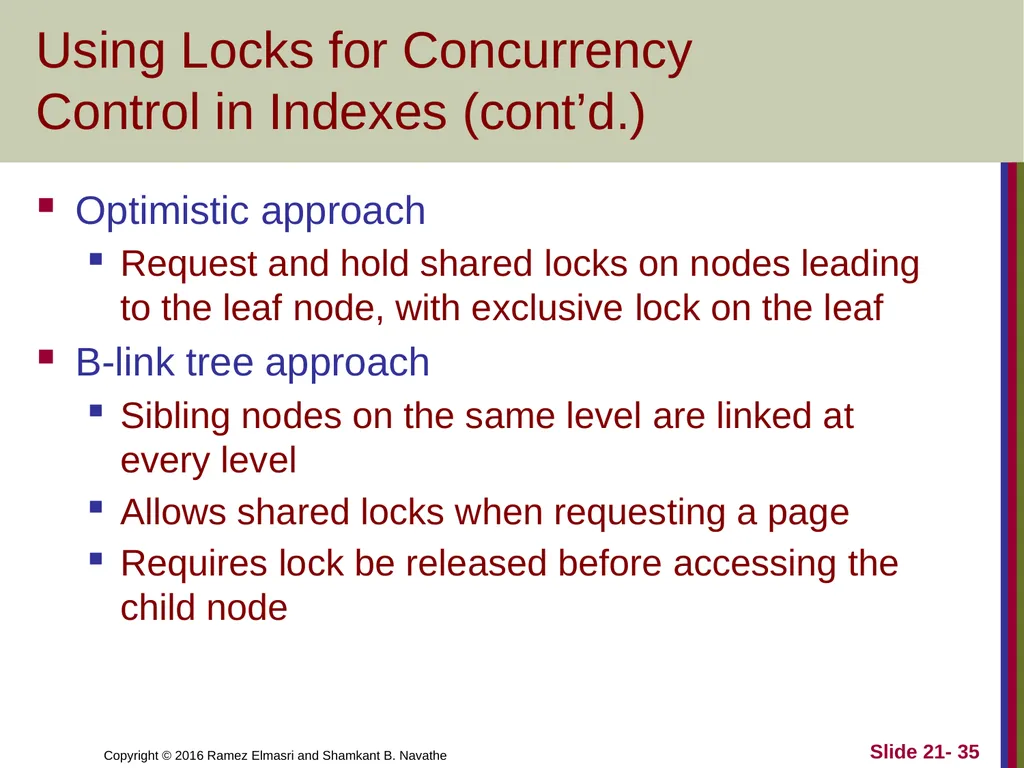 CHAPTER 21 Concurrency Control Techniques - slide 35 of 38