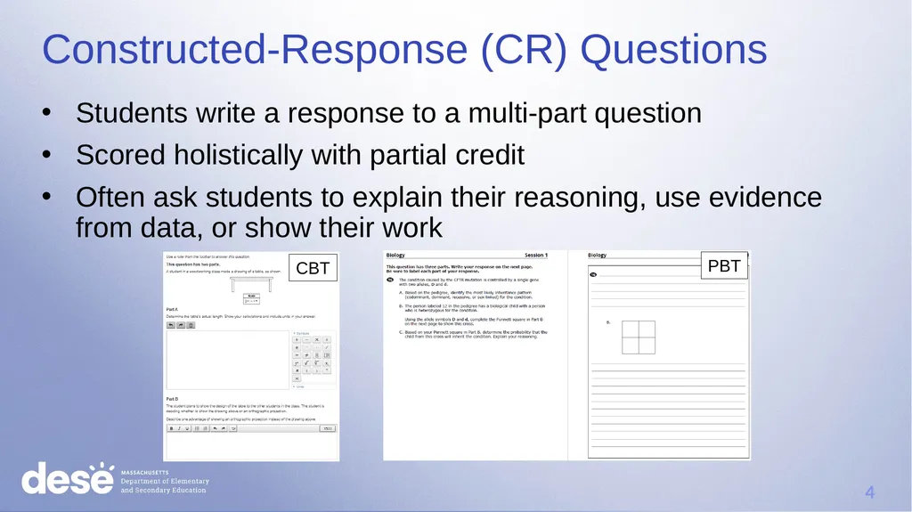 MCAS Scoring of Science & Technology/Engineering - slide 4 of 44