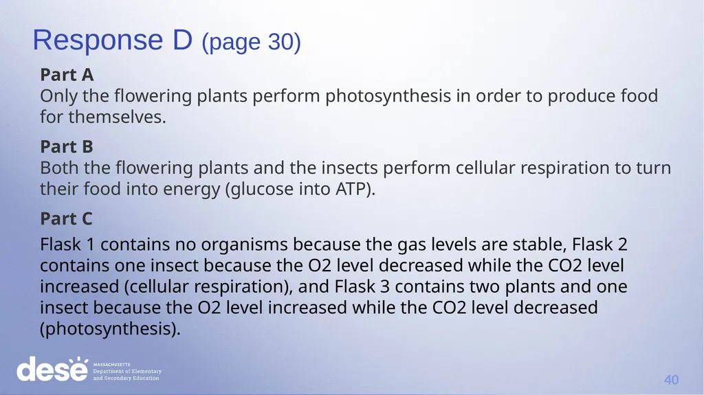 MCAS Scoring of Science & Technology/Engineering - slide 40 of 44