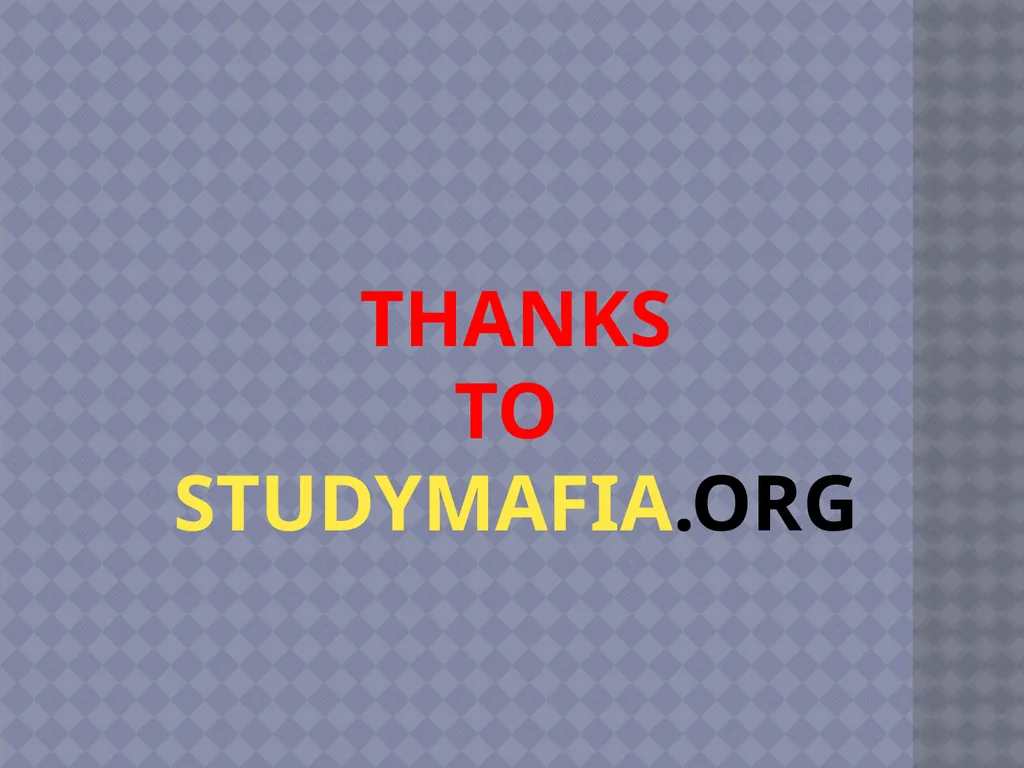 StudyMafia.Org Submitted To: Submitted By: - slide 26 of 26
