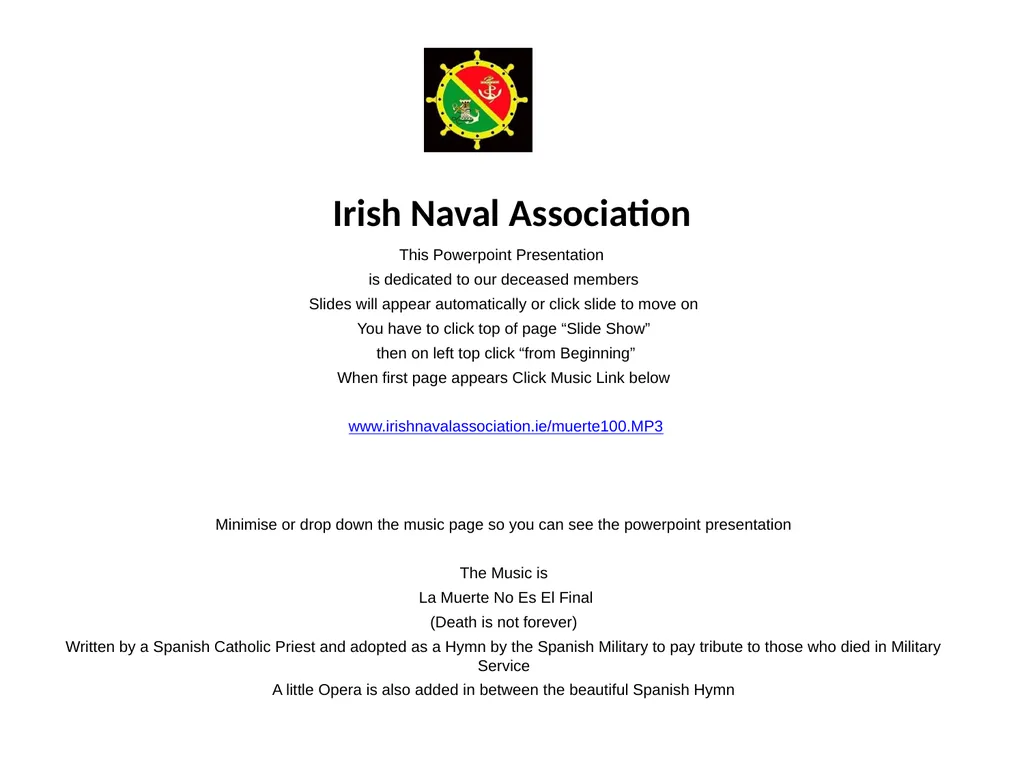 Irish Naval Association This Powerpoint - slide 1 of 45
