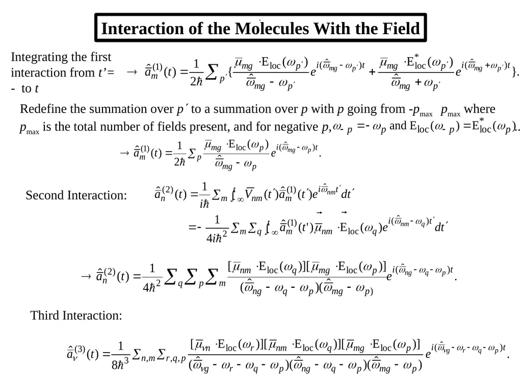 Nonlinear Susceptibilities: Quantum Mechanical - slide 6 of 23
