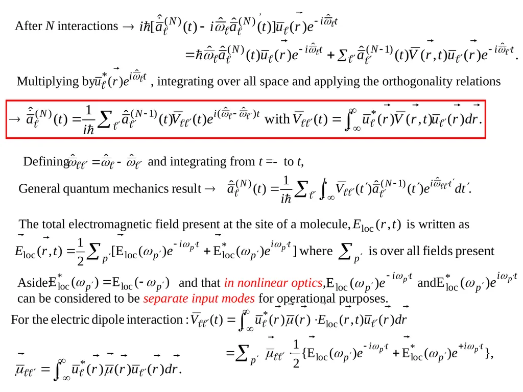 Nonlinear Susceptibilities: Quantum Mechanical - slide 5 of 23
