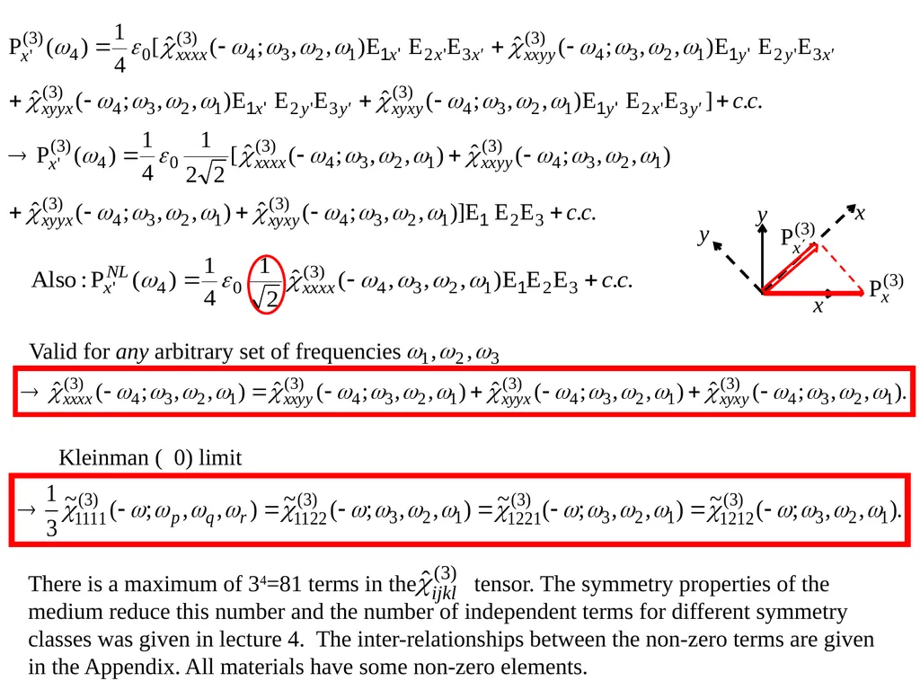 Nonlinear Susceptibilities: Quantum Mechanical - slide 16 of 23