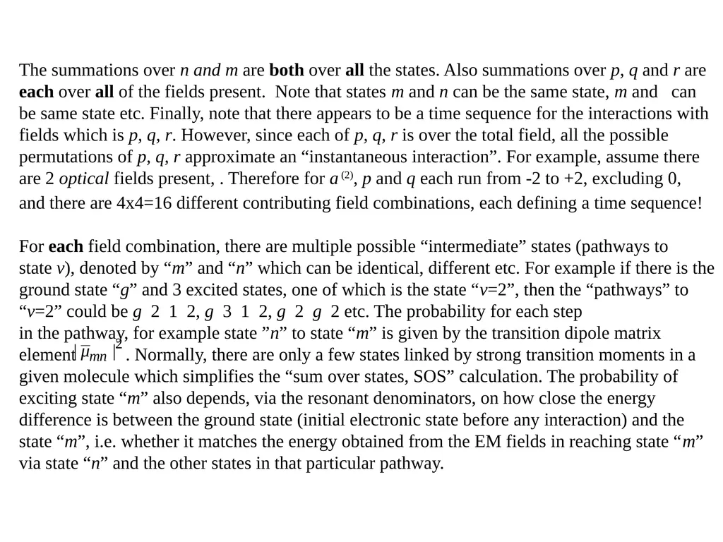 Nonlinear Susceptibilities: Quantum Mechanical - slide 7 of 23