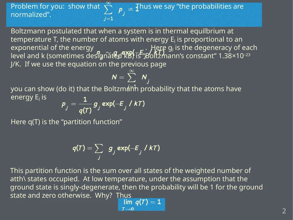 Simple introduction to statistical mechanics - slide 2 of 5