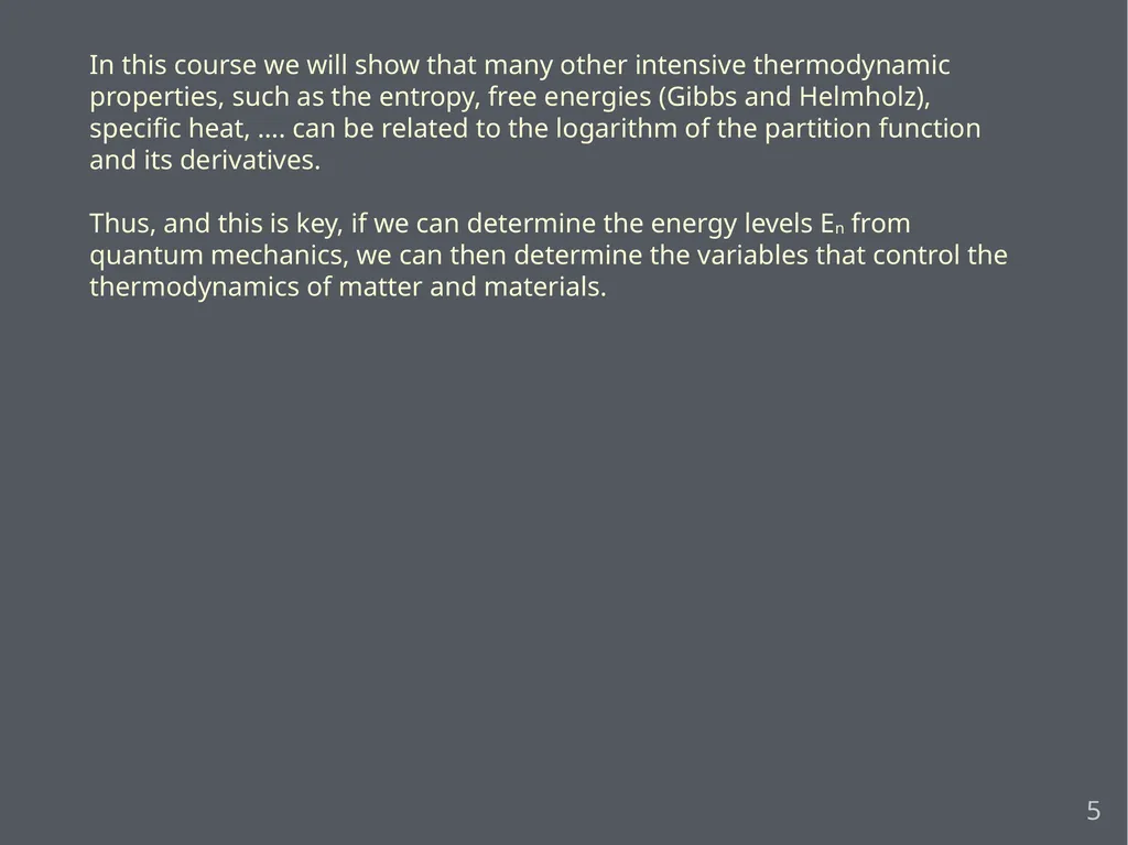 Simple introduction to statistical mechanics - slide 5 of 5