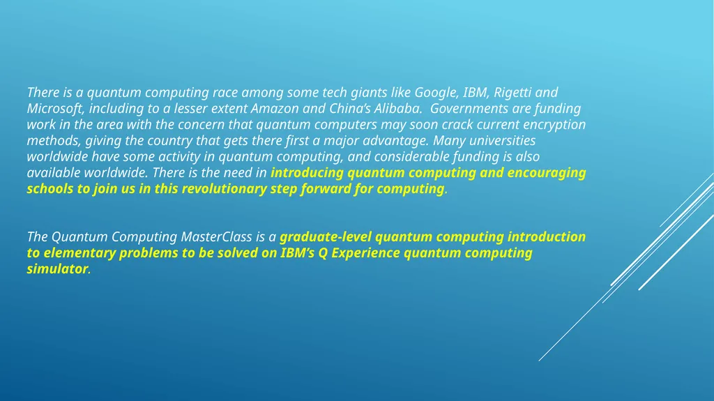 Quantum Computing MasterClass Giampiero Pepe - slide 2 of 12