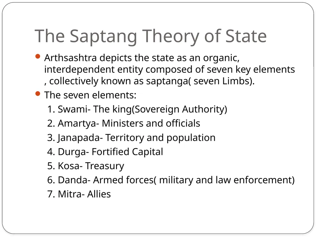 Under Indian Administrative System Kautilya: - slide 6 of 16
